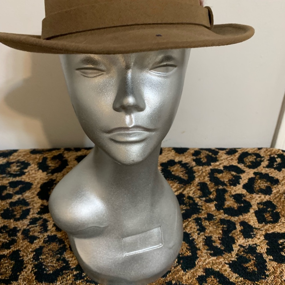 Men dress hat brown gently worn